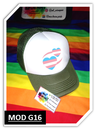 Producto - Gorra Trucker Corazones Trans Pride