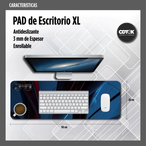 Producto - Mouse Pad "Series gamer" azul