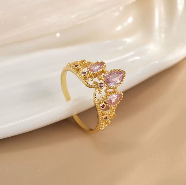 Producto - Anillo corona de princesa rosa