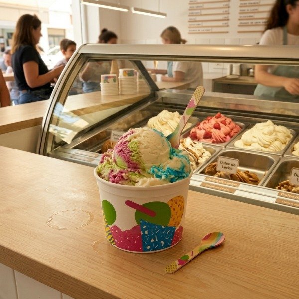 Producto - POTE PLASTICO HELADO IMPRESO SIN TAPA 1/2 Kilo X 50 Unid - 0