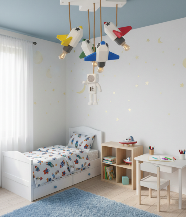 Producto - Lámparas colgante 4 Cohetes y Astronauta Envío GRATIS