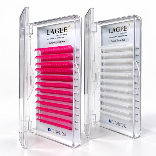 Producto - Extensiones Color - Lagee Fucsia o Blanco - Full Color - 0.07 D MIX x 12 LÍNEAS - 0