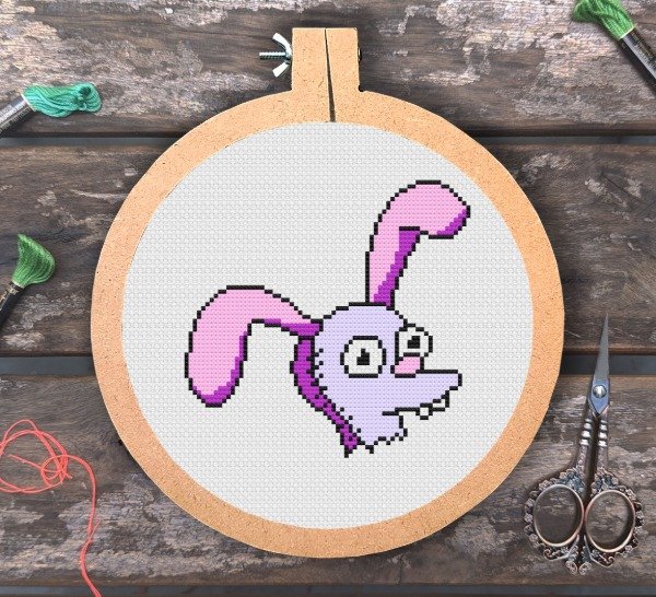 Producto - Conejo Pepito - Kit de punto cruz