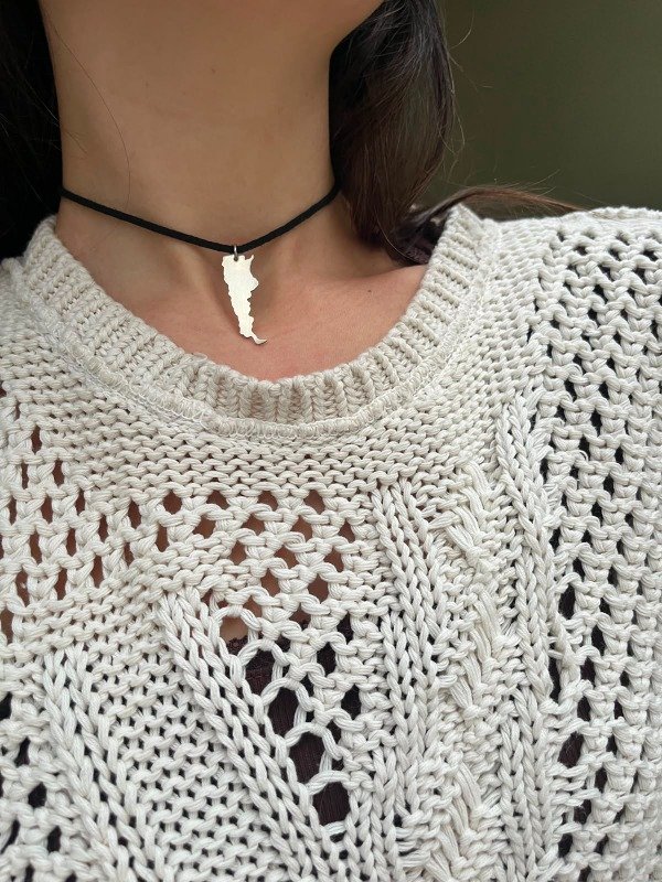 Producto - Collar Argentina mini (plateado)