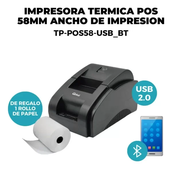 Producto - IMPRESORA TERMICA 58MM GLOBAL COMANDERA BLUETOOTH