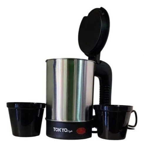 Producto - Pava electrica 12V para auto 500 ml Tokyo con dos tazas