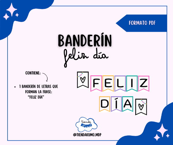Producto - BANDERÍN FELIZ DÍA- PDF