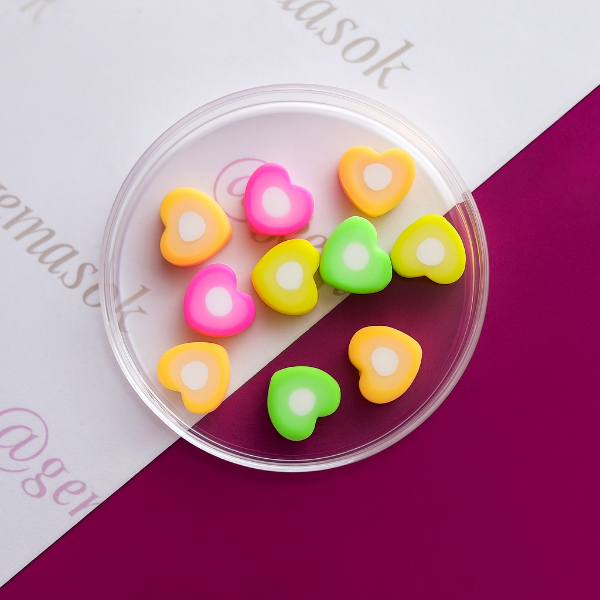 Producto - Fimo Corazón fluor