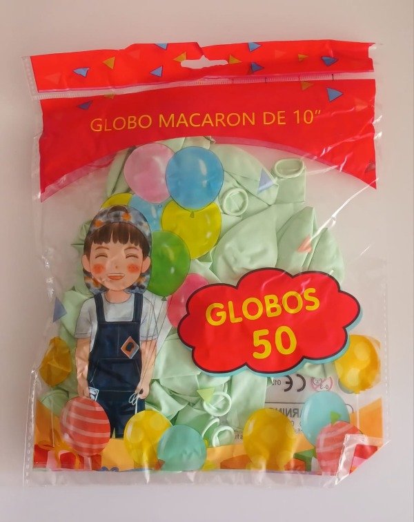 Producto - Globo Macaron 10" Pastel Verde x50 u.