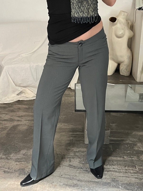 Producto - pantalon sastrero gris verde