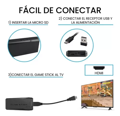 Producto - Consola Retro Game Stick Y3 4k Hdmi + De 41.000 Juegos! - 3