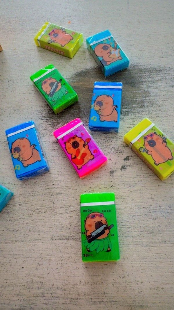 Producto - GOMAS CAPIBARA MULTICOLOR