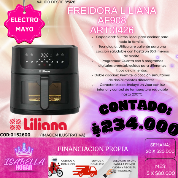 Producto - FREIDORA LILIANA ART: AF908 / COD: 0152600