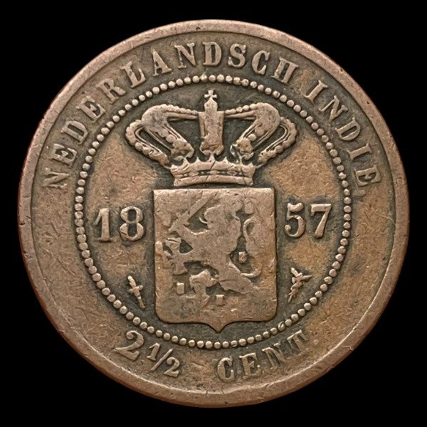 Producto - Indias Holandesas (1857) 2 Centavos y Medio - KM#308