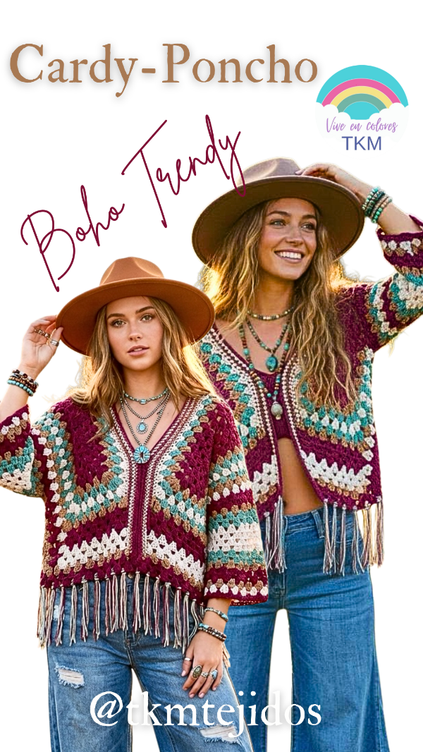 Producto - Cardy Poncho BOHO TRENDY