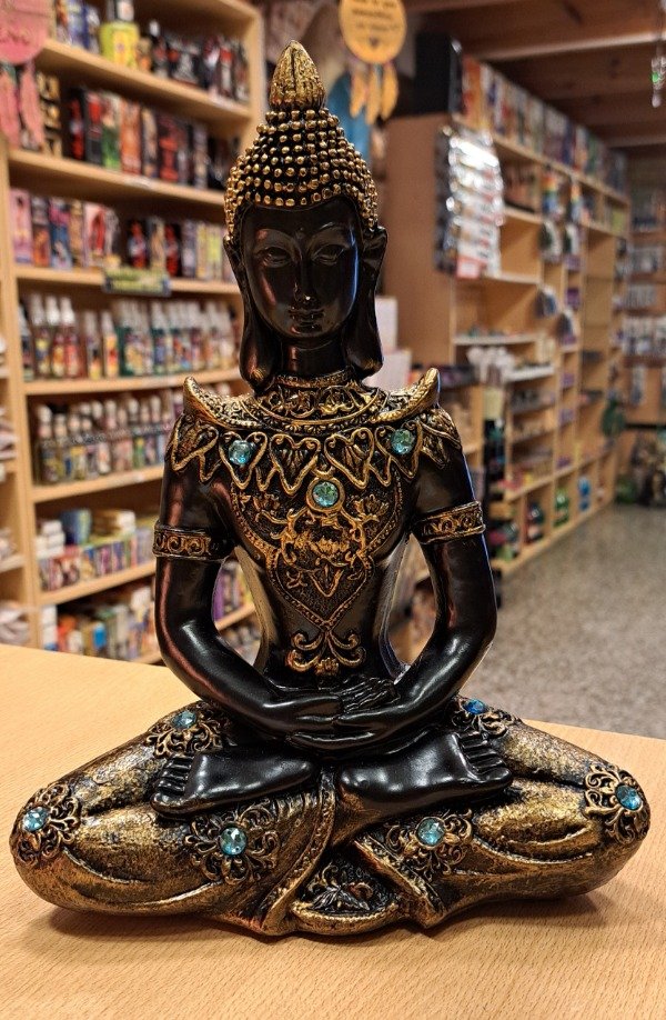 Producto - Buda Meditación Decorado Negro 27 cm