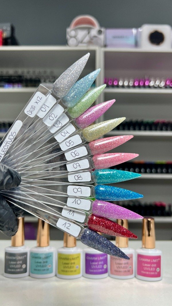 Producto - Esmaltes Semipermanentes - Charm Limit Caja x12 "Reflectivos"