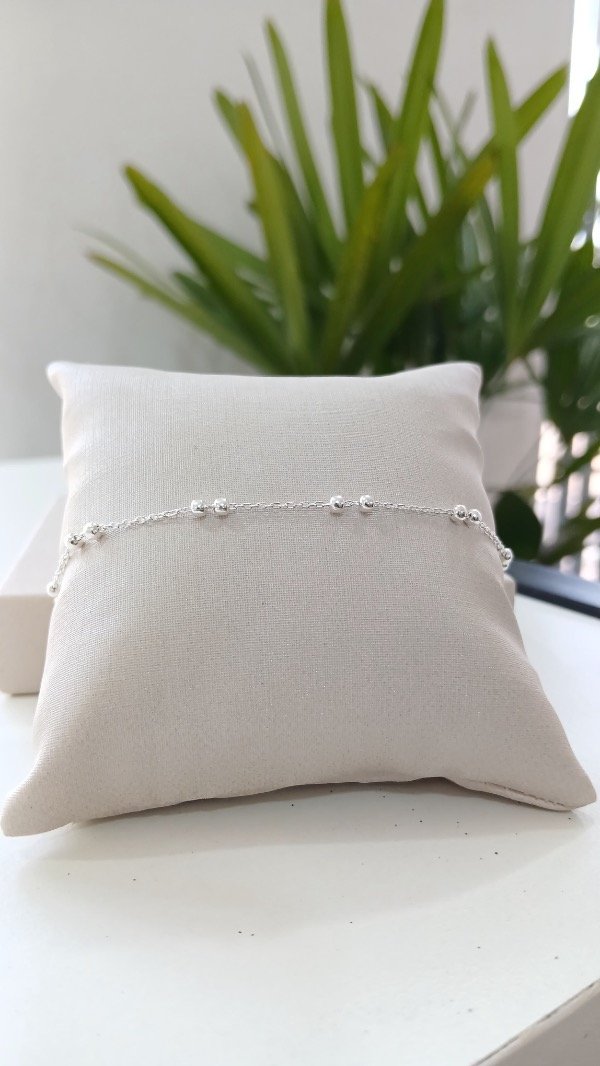 Producto - Pulsera Heidi con doble bolitas en plata 925