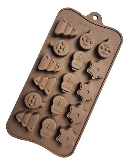 Producto - Molde Silicona Bombones Figuras Navideñas x16 Ideal P/ Velas Jabones (026G5)