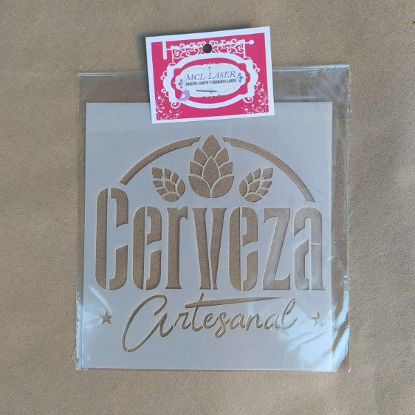 Producto - Stencil 15x15 Cerveza artesanal