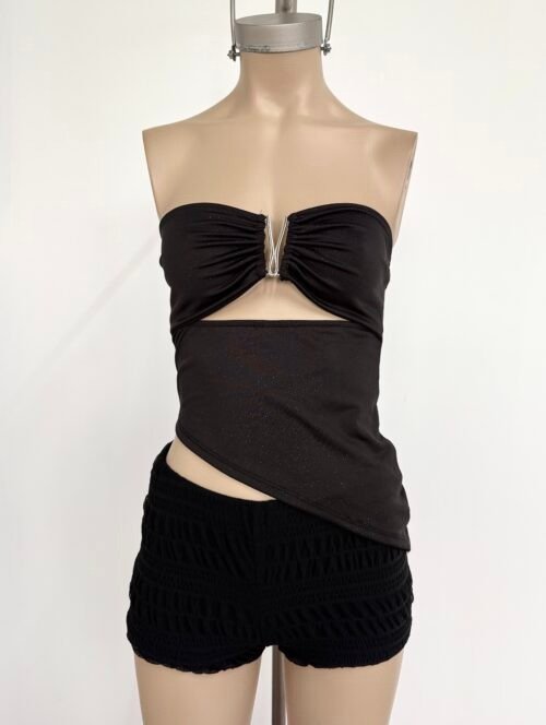 Producto - Top strapless Microglitter