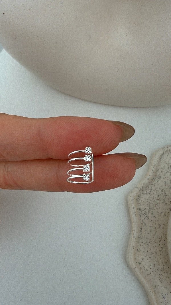 Producto - Cuff cuádruple strass P925