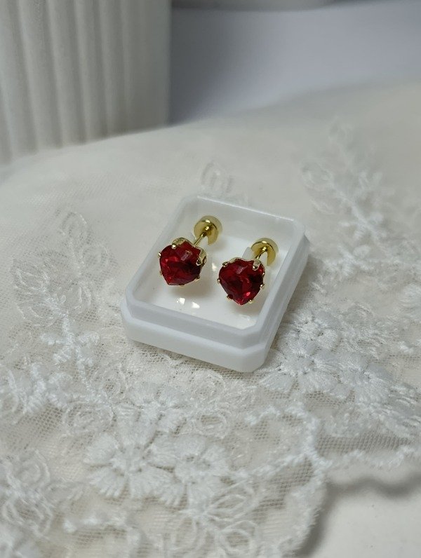 Producto - Abridor corazón cristal (acero dorado)