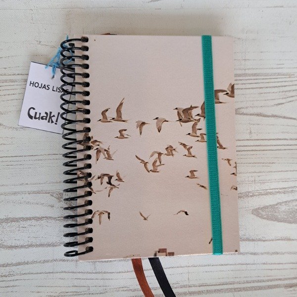 Producto - Cuaderno A6 espiral Pájaros Volando Liso