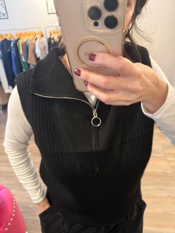 Producto - CHALECO LANA AMPARO NEGRO