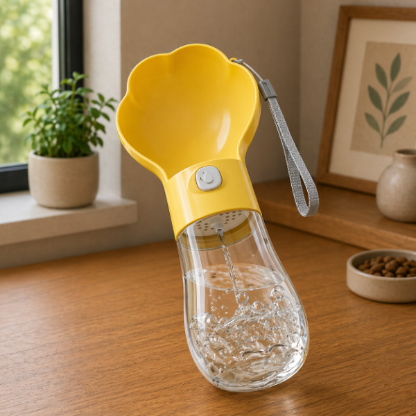 Producto - Botella Portátil para Mascotas con Dispenser