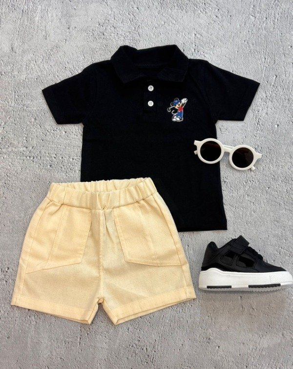 Producto - Short lino natural bebe varon