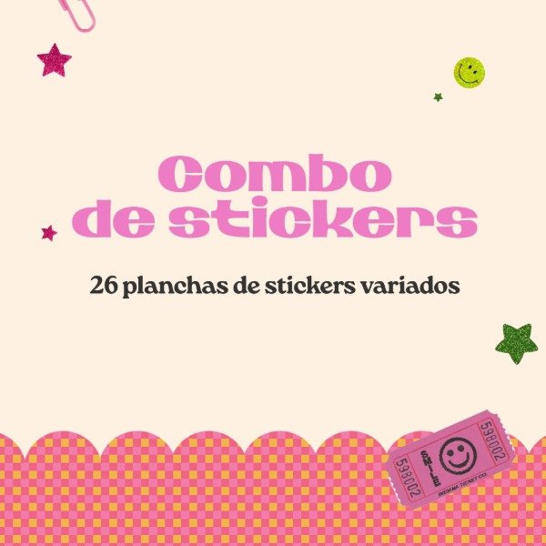 Producto - Combo Plancha Stickers x 26