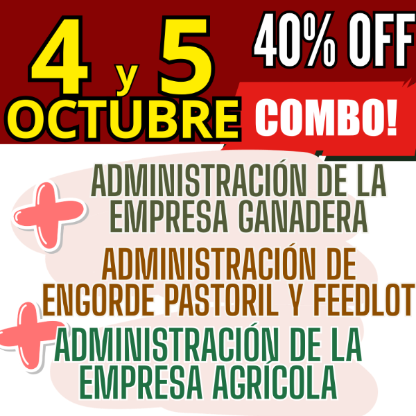 Producto - COMBO 3 CURSOS: Admin Ganadera + Engorde Pastoril y Feedlot + Admin Agrícola - 0