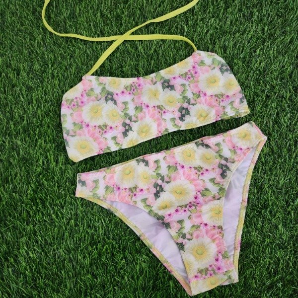 Producto - Bikini JUVENIL NIÑA ESTAMPADA AMARILLA