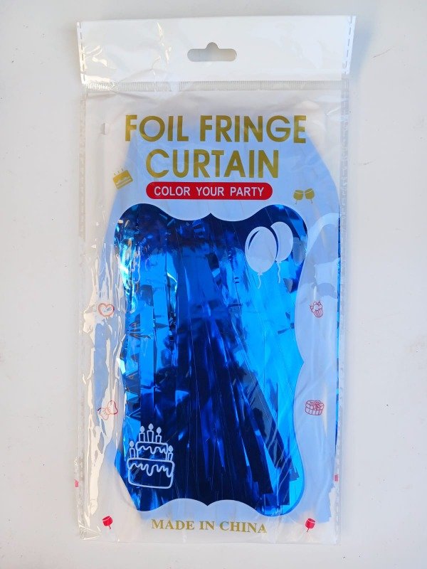 Producto - Cortina Metalizada Azul