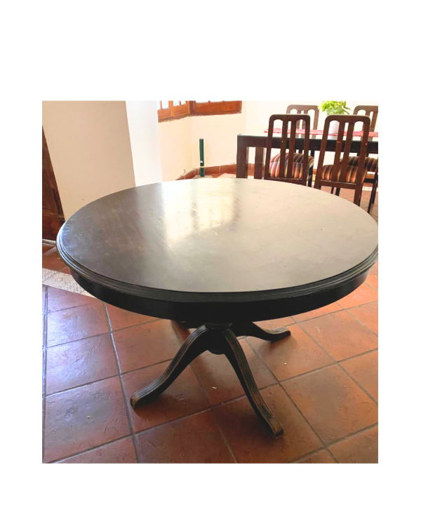 Producto - Mesa redonda estilo Sheraton /	1.2m de diám.