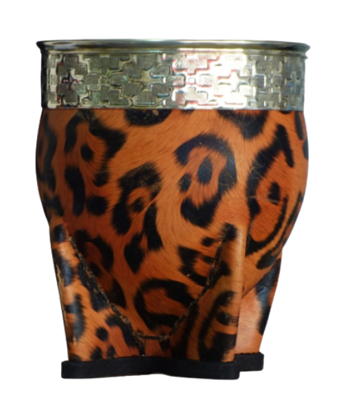 Producto - Mate imperial de alpaca ANIMAL PRINT. Flejes varios