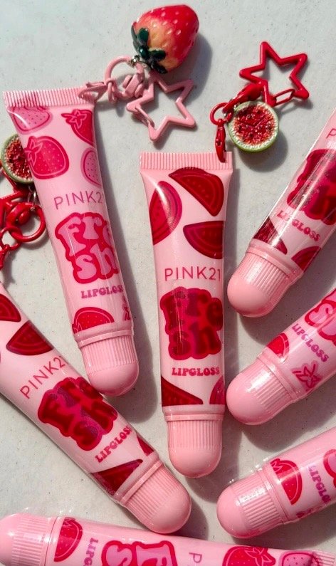 Producto - Lip gloss frutal llavero Fresh Pink 21 - 0