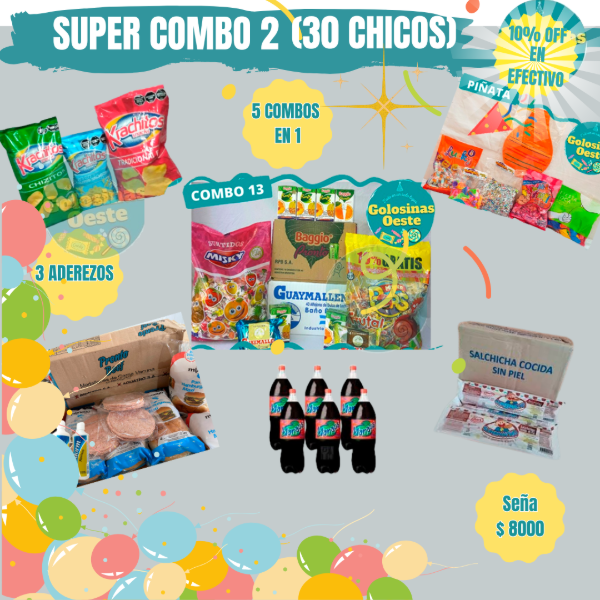Producto - Super combo 2 ( 30 Chicos)