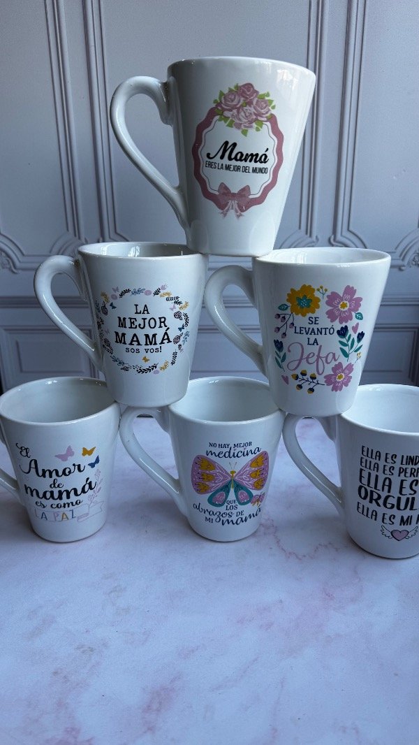 Producto - Taza conica - MAMÁ X6