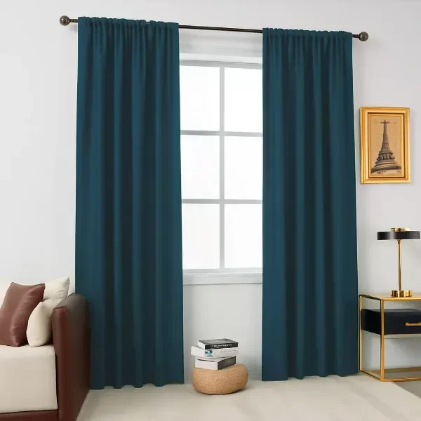 Producto - Cortinas 2 Paños 220x200 Cm AZUL MARINO - 1