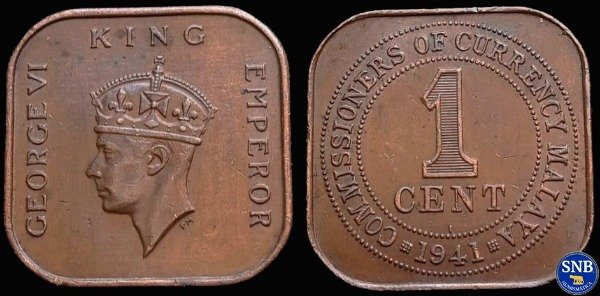 Producto - Estados Malayos Federados - 1 Centavo (1941) KM #2 [VF] - Malaya Británica