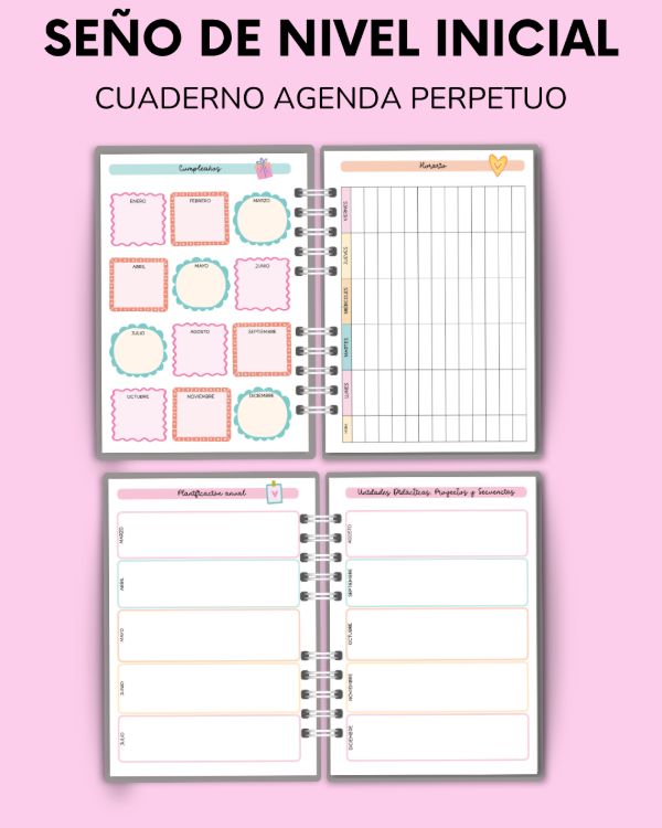 Producto - SEÑO DE NIVEL INICIAL - Cuaderno agenda perpetuo - 5