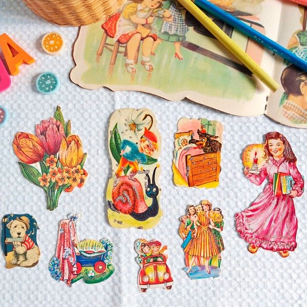 Producto - Figuritas con Brillantina años 60 "Set 5"