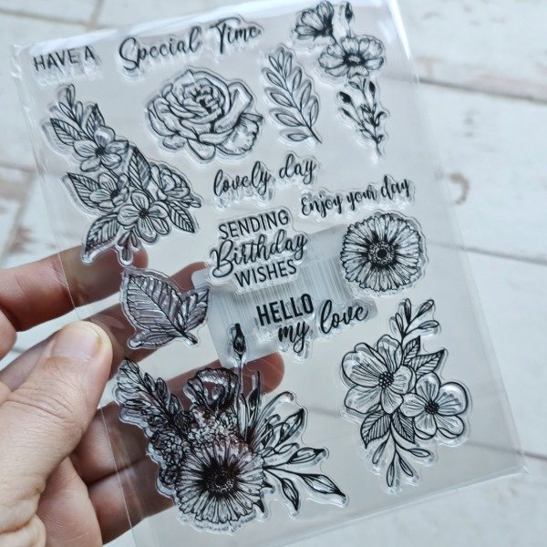 Producto - Sellos FLORES HOJAS FRASES SPECIAL TIME