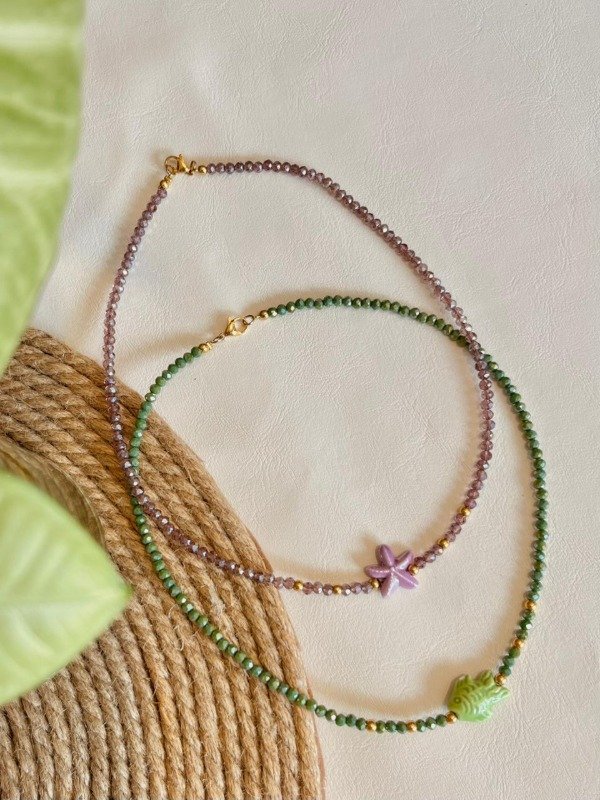 Producto - Collares cristal dije ceramica