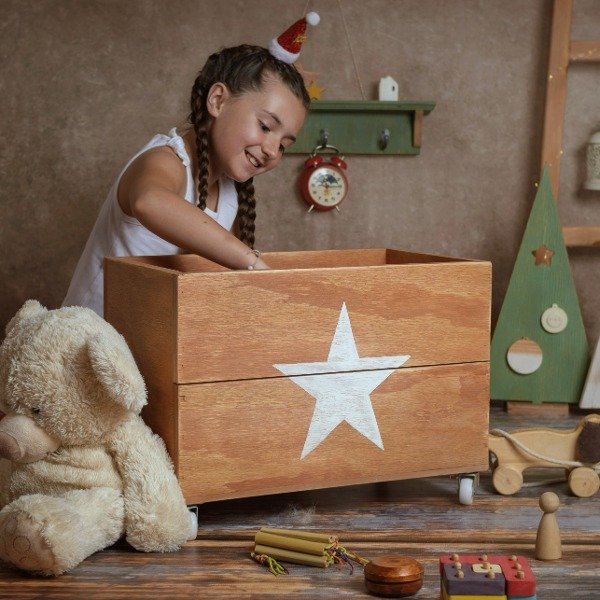 Producto - Baul de juguetes con ruedas