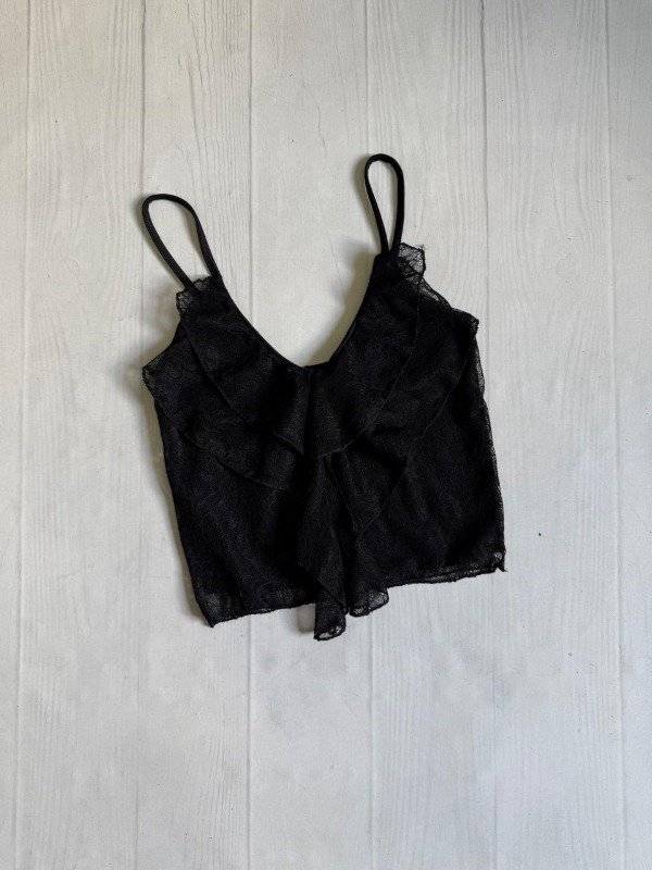 Producto - [5515] Top bretel 2 volados encaje