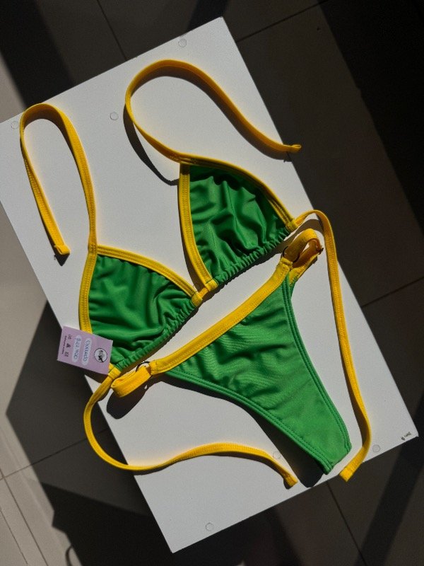 Producto - Bikini Quevedo verde y amarilla