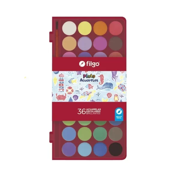 Producto - Acuarela escolar Filgo Pinto 28mm x 36